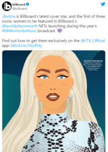 00 Christina Aguilera with NFT Cover 215x300 - بیلبورد و World of Women، به کریستینا آگیلرا، با کاور مجله NFT هدیه می دهند