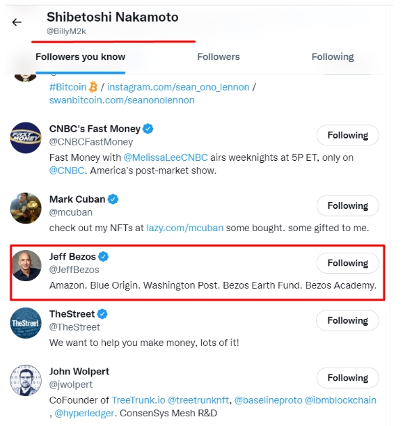 2022 05 07 19 21 54 Jeff Bezos Now Follows Dogecoin Co Founder on Twitter – It Means A Lot for DOGE - جف بزوس اکنون یکی از بنیانگذاران دوج کوین را در توییتر دنبال می کند